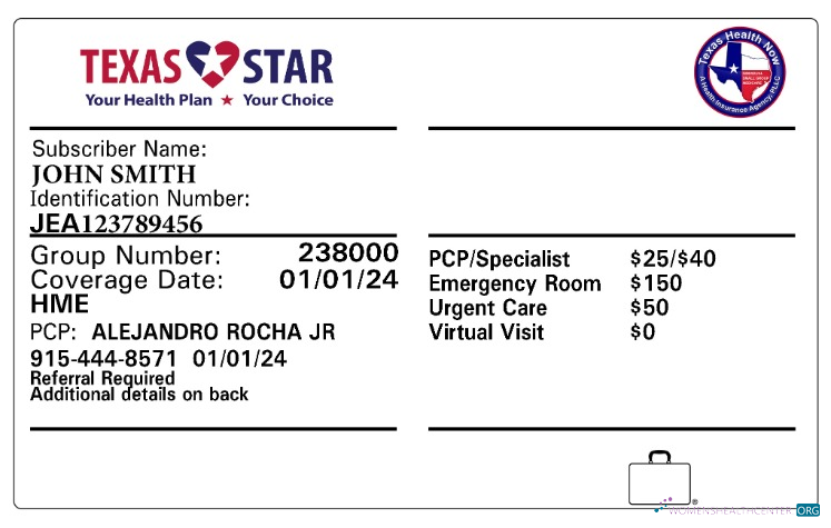 Download Texas health insurance card Photoshop template